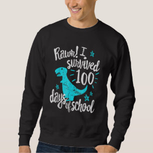 Sudadera Curso 100° Día de Rawr en la escuela sobreviví 100