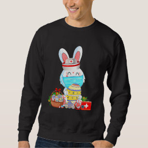 Sudadera Curso Bunny Easter Face Mask Enfermera Stethoscope