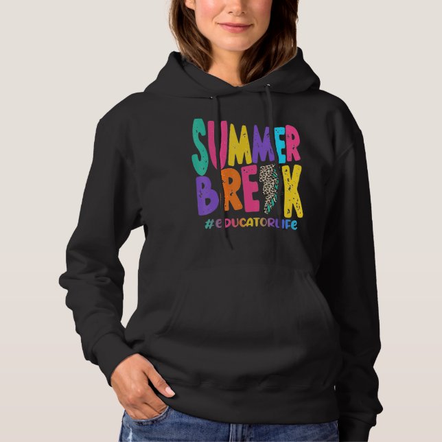 Sudadera Curso de verano educador vida sub leopardo enseñan (Anverso)
