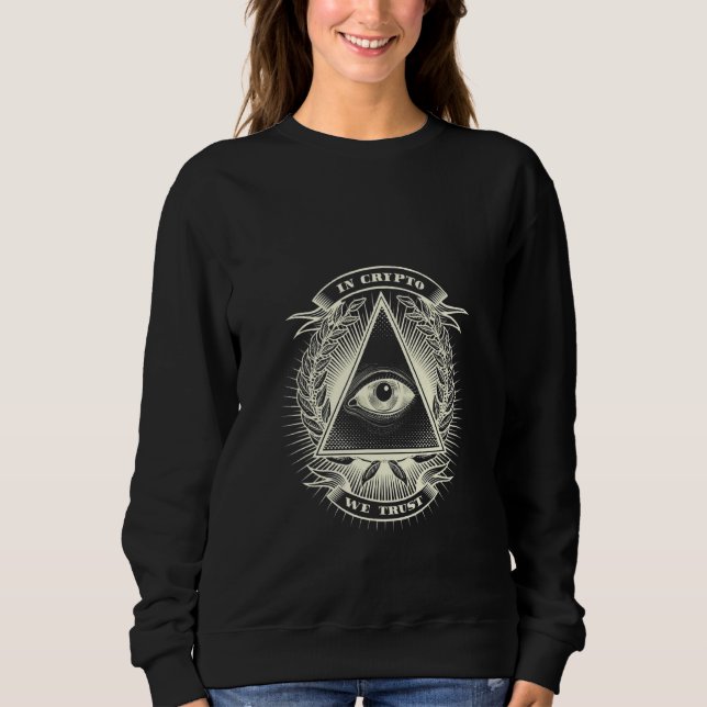 Sudadera Curso digital Bitcoin Illuminati Eye Cryptocurrenc (Anverso)