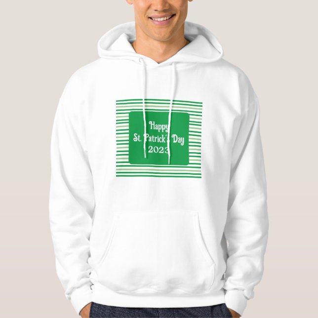 Sudadera Curte Green Strin Happy St Patricks Day Add Year (Anverso)