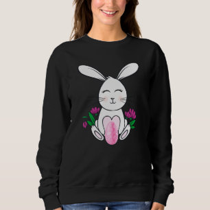 Sudadera Curte Happy Bunny Pink Easter Egbit Rabbit Guay