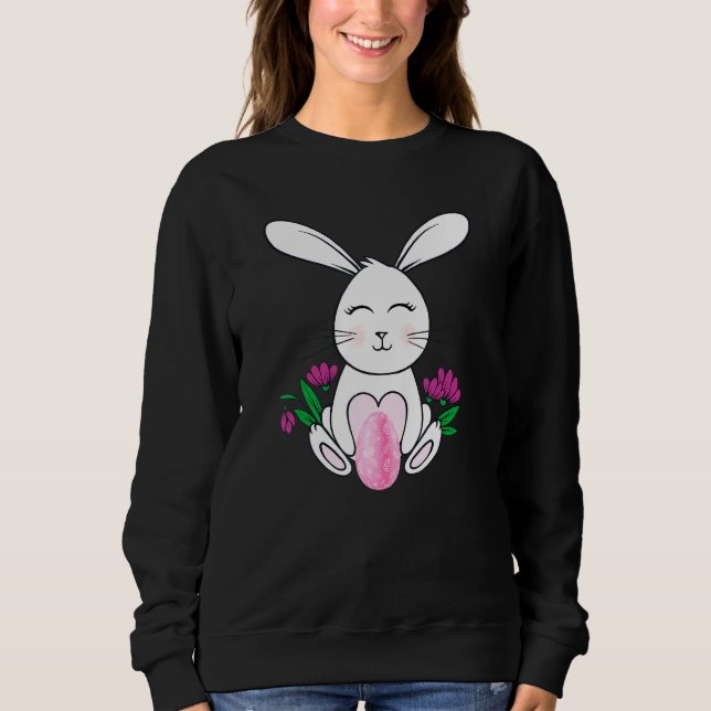 Sudadera Curte Happy Bunny Pink Easter Egbit Rabbit Guay (Anverso)