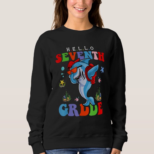 Sudadera Curte Hello Séptimo Grado Volver A La Escuela (Anverso)
