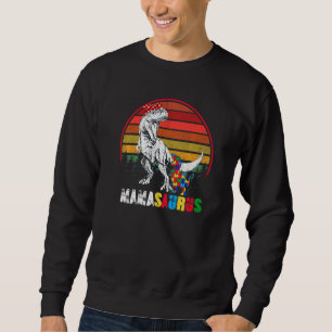 Sudadera Curte Mamasaurus T Rex Dinosaur Mama Autism Awaren
