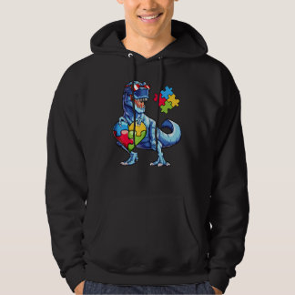 Sudadera Curte T Rex Dinosaur Gafas De Sol Autismo Concienc