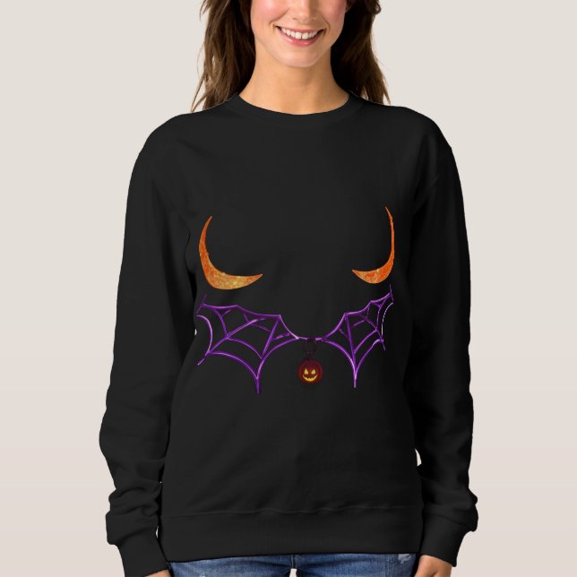 Sudadera Curvas iluminadas por luna | Sexy Halloween Chest  (Anverso)