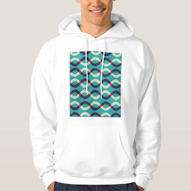 Sudadera Curvas retro: efecto de patrón de niebla. (Anverso)