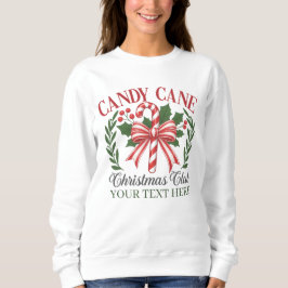 Sudadera Custom Candy Cane Christmas Club Holiday Wreath