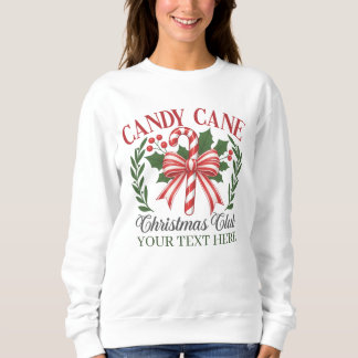 Sudadera Custom Candy Cane Christmas Club Holiday Wreath