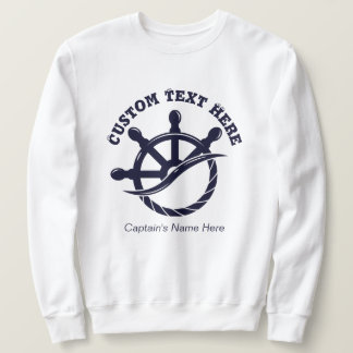 Sudadera Custom Captain Boat Nautical Gift