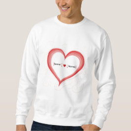 Sudadera Custom Couple Names Heart Sweatshirt