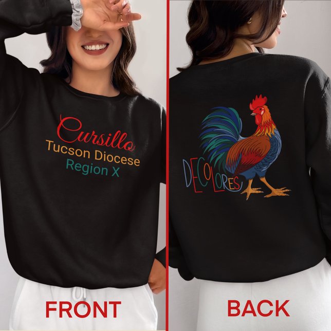 Sudadera Custom Cursillo Decolores with Diocese & Region  (Subido por el creador)