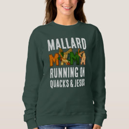 Sudadera Custom Faux Rhinestone MALLARD MAMA Duck Mom 