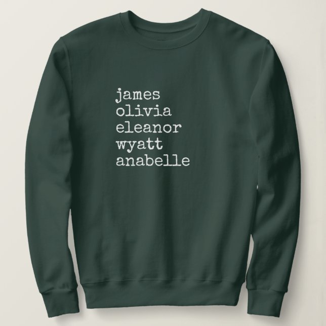 Sudadera Custom Grandkid Names Grandma Gift (Anverso del diseño)