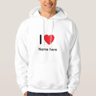 Sudadera Custom I Love You Hoodie – Personalized Name Heart