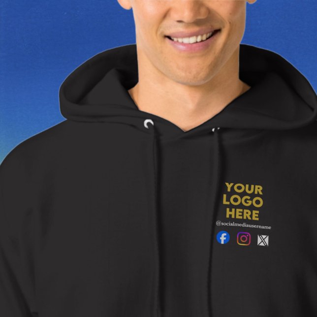 Sudadera Custom Logo and Social Media Business (Subido por el creador)