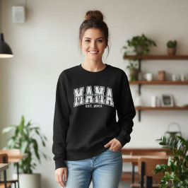Sudadera Custom Mama Est.Year Personalized Mom Established