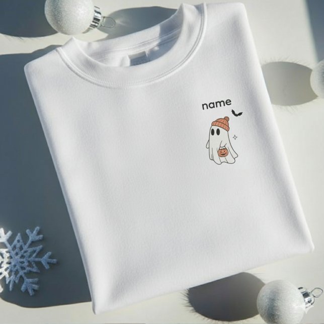 Sudadera Custom Name Halloween Ghost |  Personalized Spooky (Custom Name Halloween Ghost | Personalized Spooky Sweatshirt)