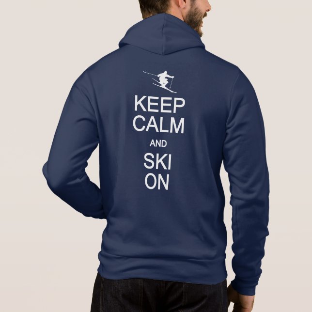 Sudadera Custom Name Keep Calm & Ski On (Reverso)