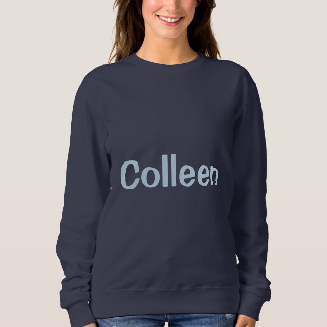 Sudadera Custom Name Navy Blue Women's Sweatshirt (Anverso)