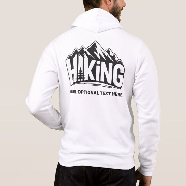 Sudadera Custom Name & Text Hiking (Reverso)