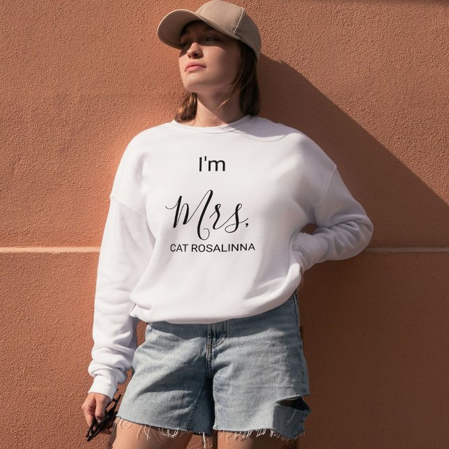Sudadera Custom Pet Lover Name Stylish Black Script Cat Mom (Subido por el creador)