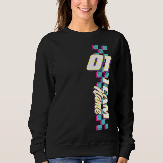 Sudadera Custom Retro 90s Race Team Number Shirt (Anverso)