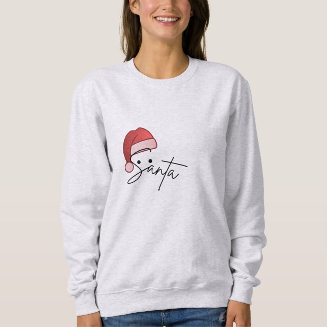 Sudadera Custom Santa Typography Christmas T-Shirt – Beauti (Anverso)