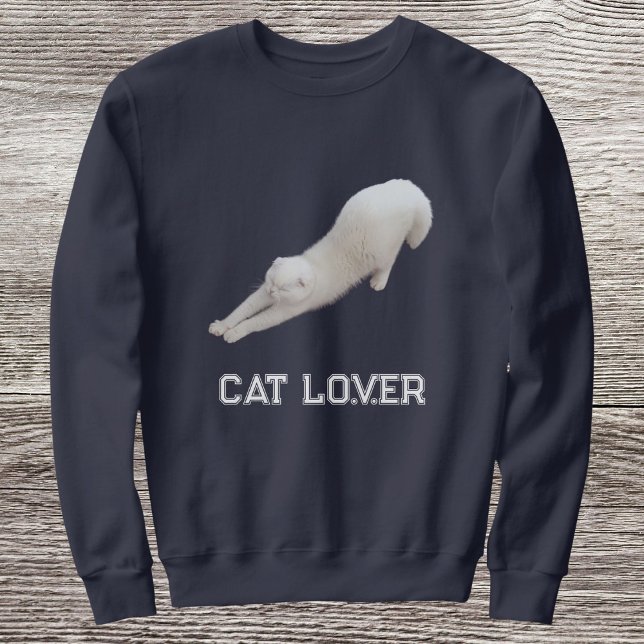 Sudadera Custom Stylish Cute Funny Cat Pet Lover Navy Blue (Subido por el creador)