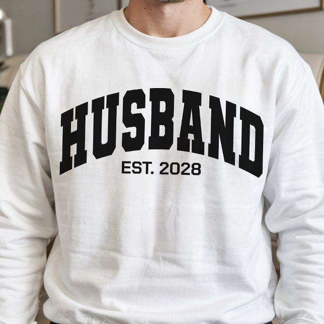 Sudadera Custom Wife and Husband Sweatshirt, Wedding Gift (Engagement Sweatshirt for couples, Wifey Hubby matching outfits, Bachelorette party bride gifts)