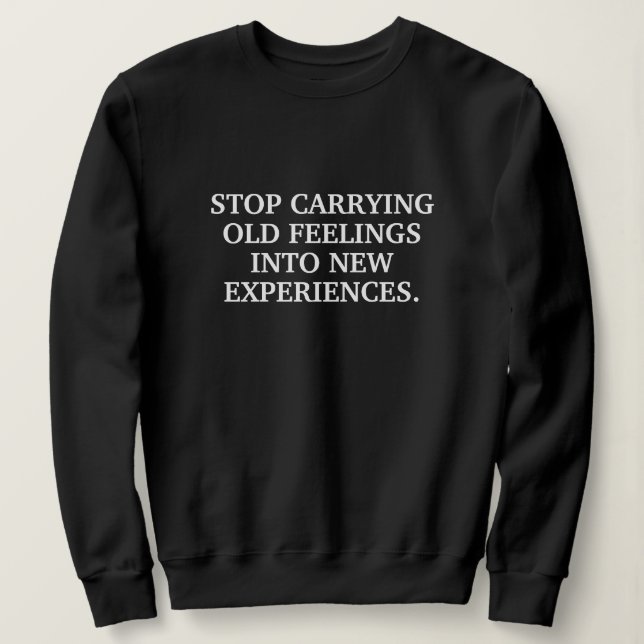 SUDADERA CUSTOM YOUR OWN QUOTES STYLISH MODERN MINIMAL  (Anverso del diseño)