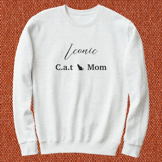 Sudadera Customized Pet Lover Script Black And Ash Cat Mom (Subido por el creador)