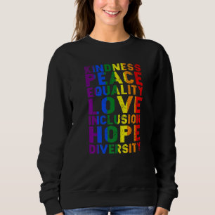 Sudadera Cuta Lgbt Gay Kindness Paz Amor Igualdad Humano R