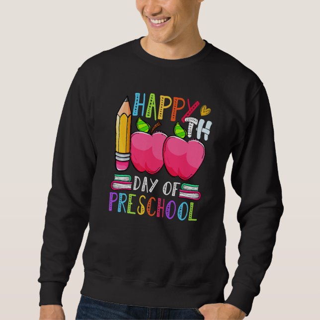 Sudadera Cute 100 days of Preschool Happy 100th day of Scho (Anverso)