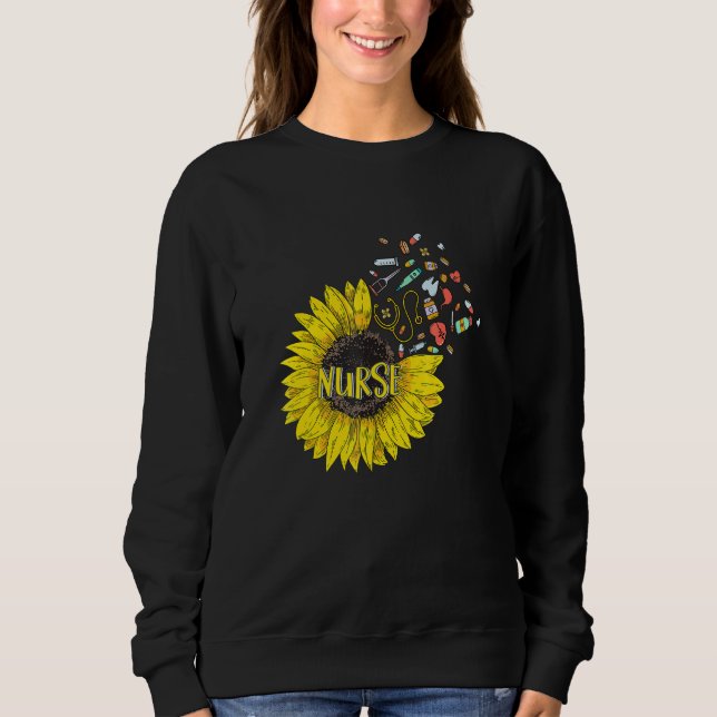 Sudadera Cute 100th Day Of School Nurse With Nurse Pattern (Anverso)