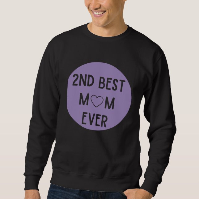 Sudadera Cute 2nd best mom ever mother s day step mom step  (Anverso)