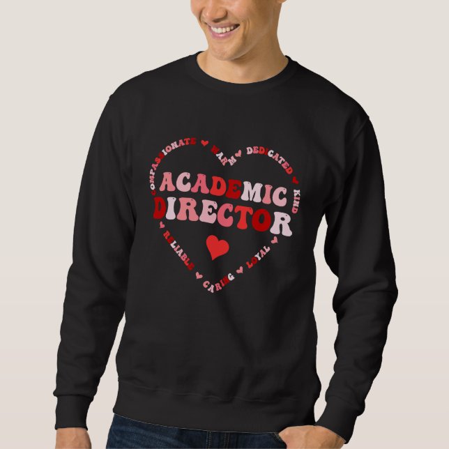 Sudadera Cute Academic Director Valentines Day Heart (Anverso)