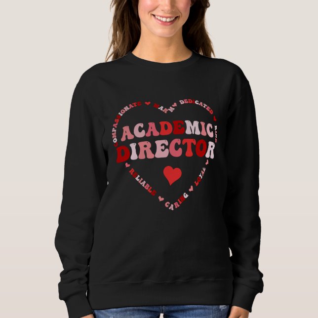 Sudadera Cute Academic Director Valentines Day Heart (Anverso)