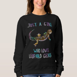 Sudadera Cute Acuarela Lizard Sólo Un Chica Que Ama Leopa