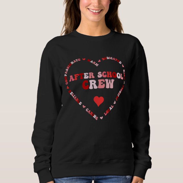 Sudadera Cute After School Crew Valentines Day Heart (Anverso)