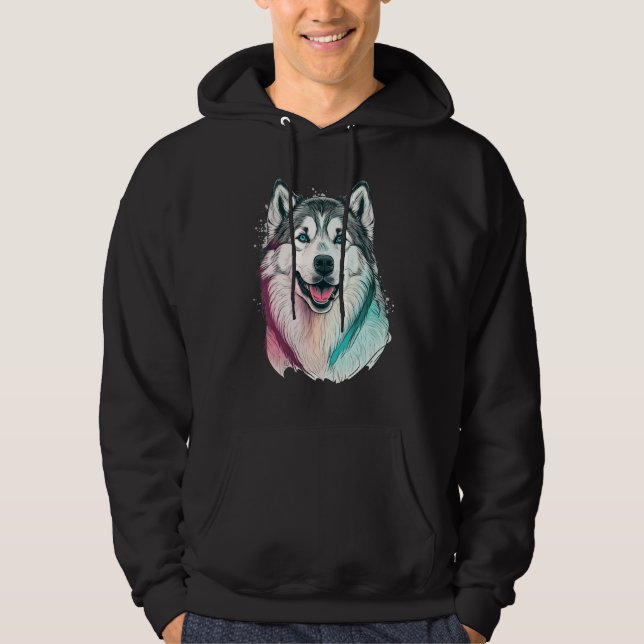 Sudadera Cute Alaskan Malamute Dog on Alaskan Malamute   1 (Anverso)
