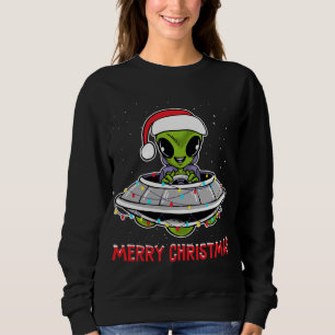 Sudadera Cute Alien Christmas Tree enciende Navidad Holiday