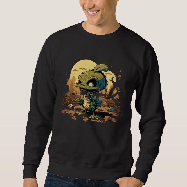 Sudadera Cute Aliens Alien Headband Alien Wearing a  In Des (Anverso)