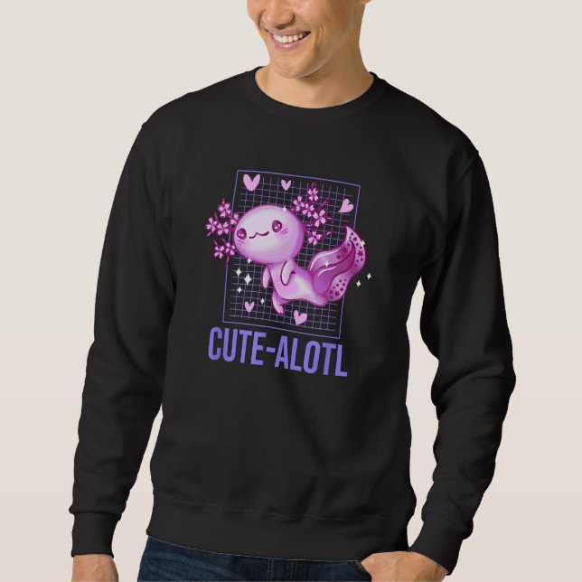 Sudadera Cute Alotl  Axolotl Humor Salamander Amphibians (Anverso)