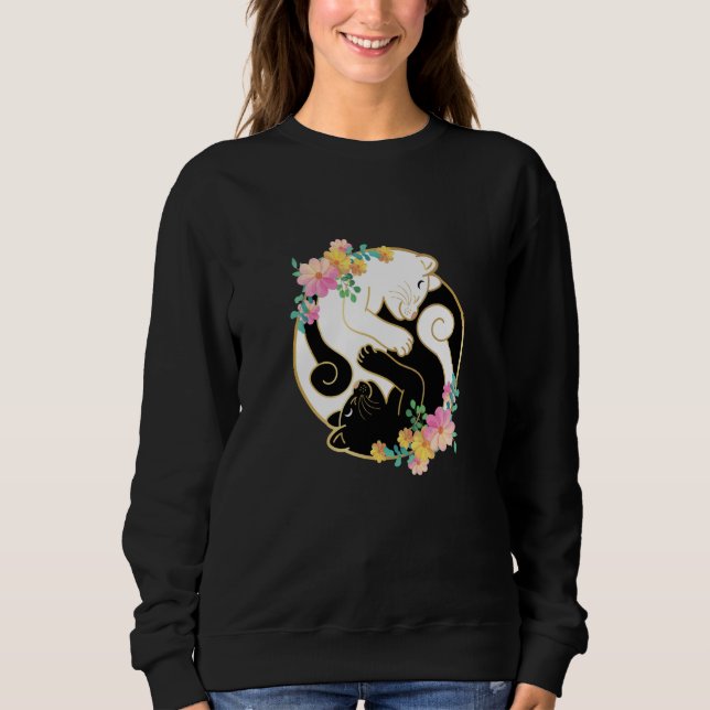 Sudadera Cute and Adorable Chinese Yin and Yang Cats Cat (Anverso)
