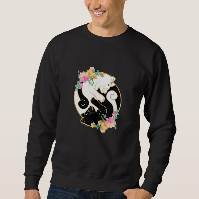Sudadera Cute and Adorable Chinese Yin and Yang Cats Cat (Anverso)