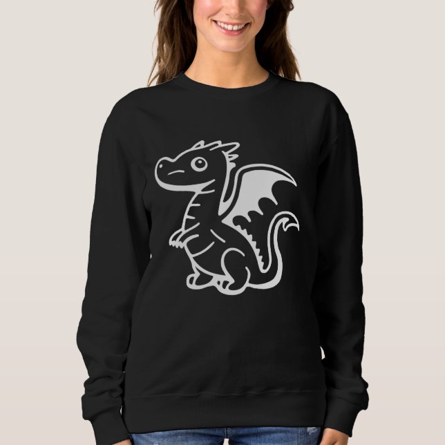 Sudadera cute and adorable winged little dragon (Anverso)