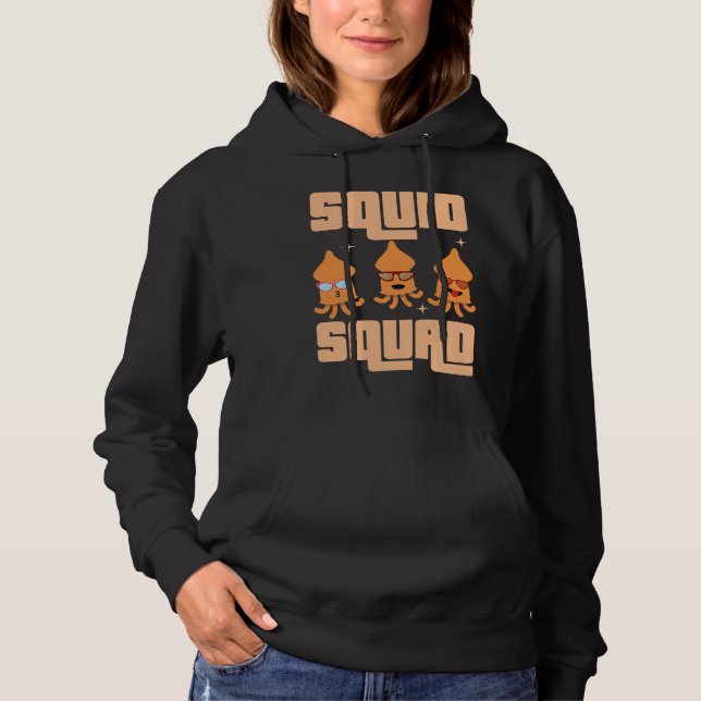 Sudadera Cute And Cool Squid Squad Family Seafood (Anverso)