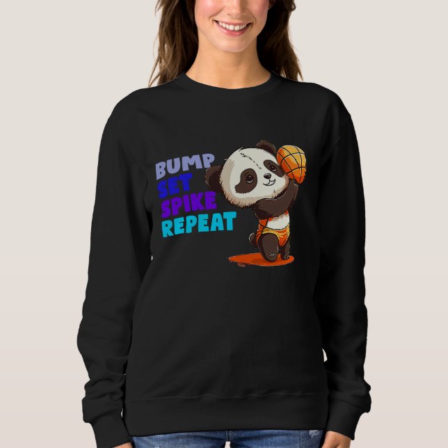 Sudadera Cute and  Volleyball Baby Panda (Anverso)